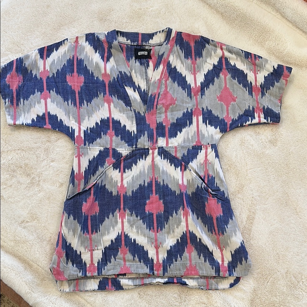 Reformation M Geometric Patterned Tunic Top